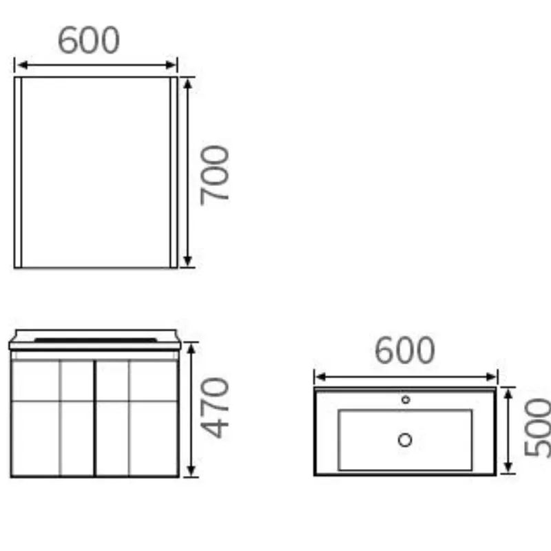 Luxury Bathroom Cabinet Basin Wall Mounted Solid Surface Bathroom Basins