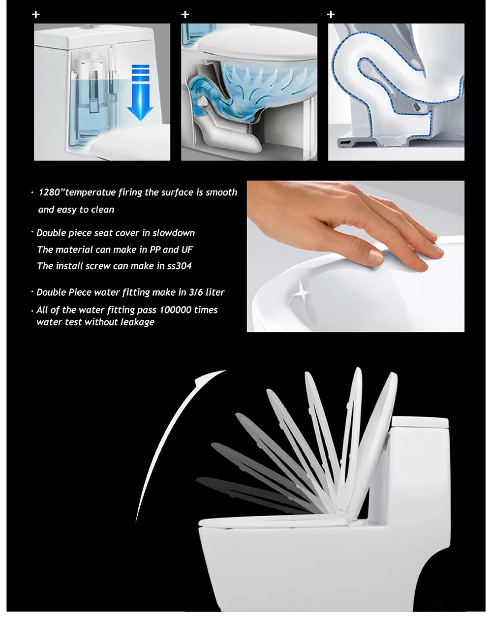 Cheap Price One Piece Ceramic Toilet with Sanitary Ware