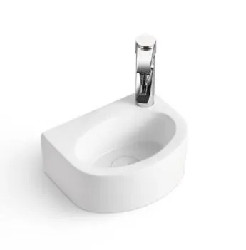 Bathroom Sinks Solid Surface Stone White Color Sanitary Wares Vanity Wash Basin