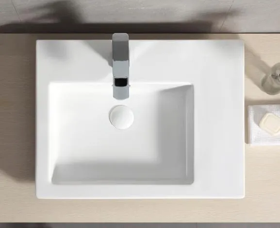 Art Design Solid Surface Bathroom Pedestal Wash Basin Art Sink