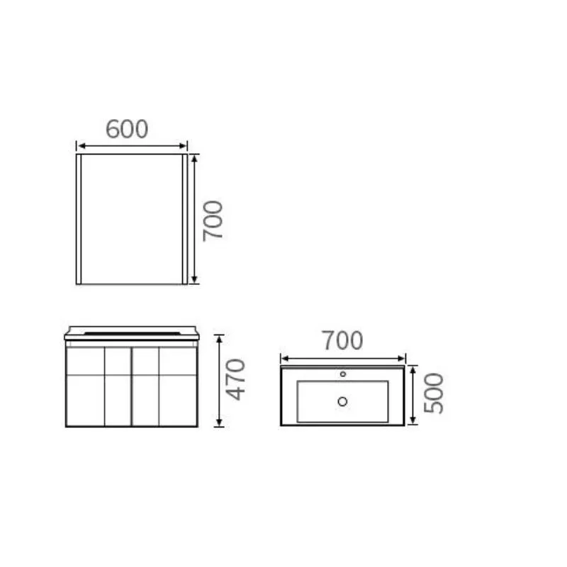 Luxury Bathroom Cabinet Basin Wall Mounted Solid Surface Bathroom Basins