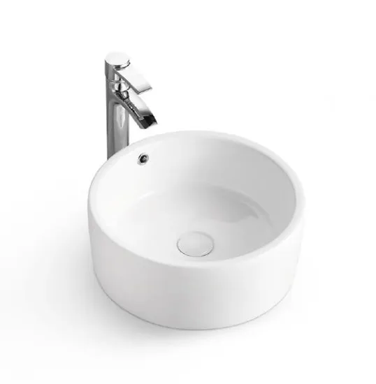 Ceramic Sink Polished White Porcelain Hotel Bathroom Furniture Art Washing Basin