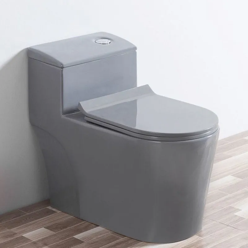 Lavatory Vitreous China High Efficiency One-Piece Elongated Siphonic Toilet with Dual-Flush
