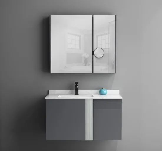 Modern Bathroom Cabinet Combination Hidden Style Mirror Cabinet Wash Basin