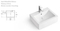 Luxury Hot Sale Hotel Ceramic Rectangular Vanity Basin Single Sink