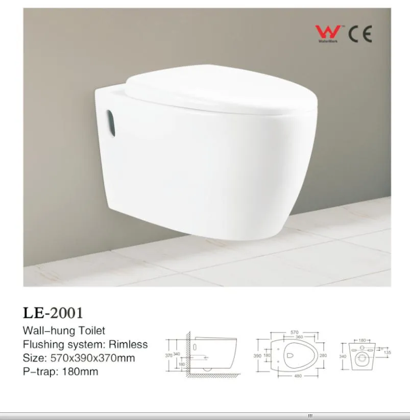 High Standard Hotel Bathroom Smart Sanitary Ware Water Closet Ceramic Toilet