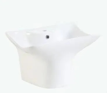 Popular Design Sanitaryware Ceramic Wall-Hung Half Pedestal Basin