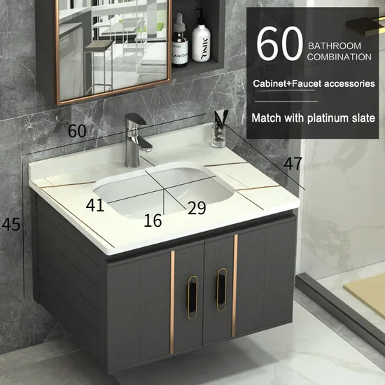 Bathroom Cabinet Basin in Wall-Hung Design for Good Sale