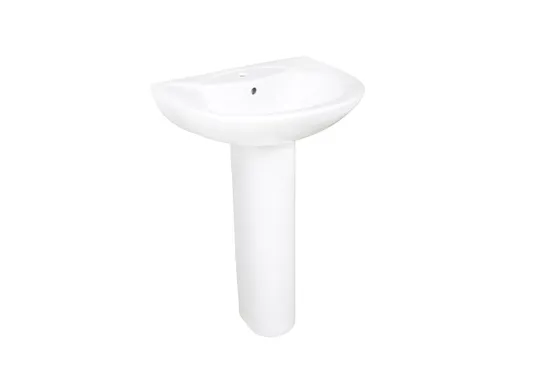 Chaozhou Factory Sanitary Ware Ceramic White Color Pedestal Basin