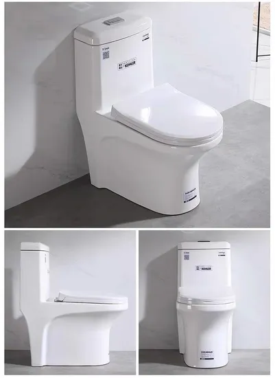 New Design One Piece Sided Pressing Elongated Bathroom Floor Mounted Toilet Bowl