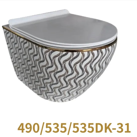 Modern Glossy Toilets Ceramic Wall Hanging Home Design Toilets for Bathroom