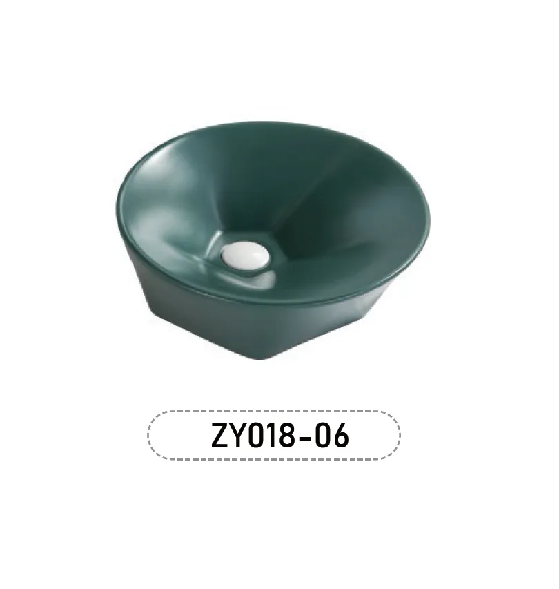Simple Ceramic Sink Round with Art Wash Basin