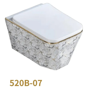 Wall Mounted Washdown P Trap Ceramic Round Commodes Wall Hung Toilet