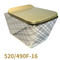 Golden Ceramic Wall Mounted Toilet Wall Hung Toilet with Seat Cover