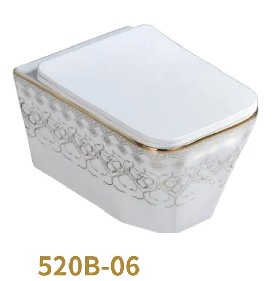 Color Popular Wc Ceramica Wall Hung Mounted Toilet