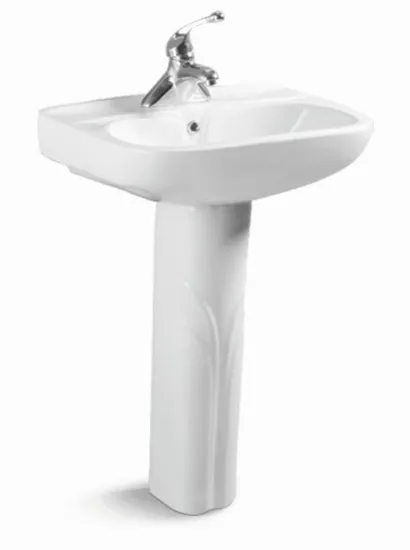 Modern Free Standing Wastafel Perfect Lines Design Pedestal Basin