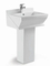 Modern Design Wash Basin with Pedestal Fixing to Wall Pedestal Basin