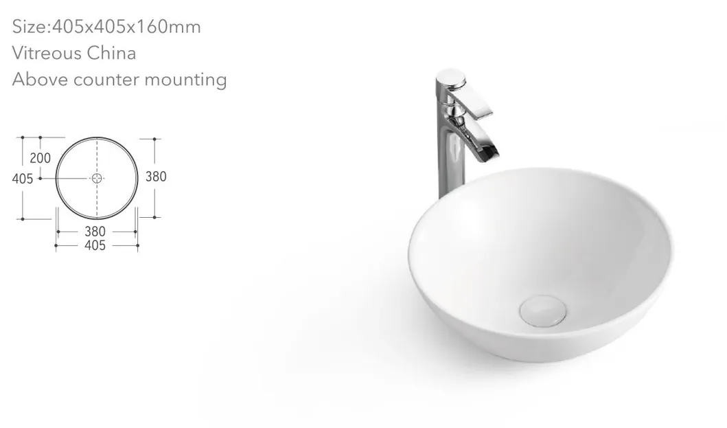 Modern Design Commercial Gold Plating Surface Rectangular Ceramic Wash Basin