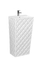 Freestanding Hand Wash Basin Solid Surface Artificial Stone Bathroom Sink Pedestal Basin
