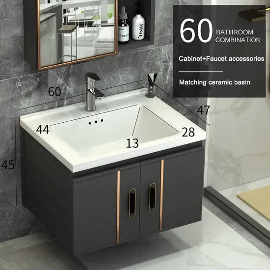 New Design Sanitary Ware Ceramic Cabinet Basin with Mirror Wash Basin