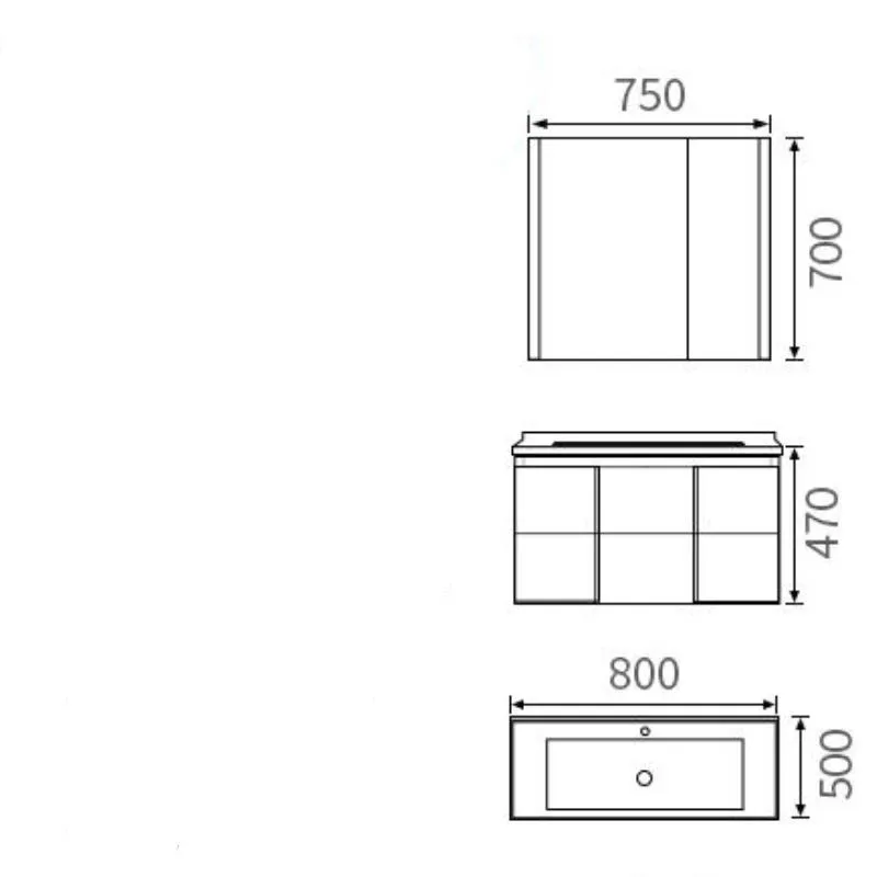 Wholesale Modern Hotel Wall Bathroom Cabinet Bathroom Vanity