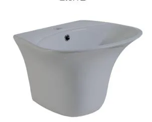 Pedestal Modern Ceramic Sink Floor Standing Bathroom Ceramic Wash Basin