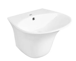 Pedestal Modern Ceramic Sink Floor Standing Bathroom Ceramic Wash Basin