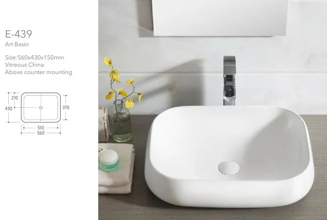 Modern Style Sanitary Ware Bathroom Vanity Wash Hand Lavaboceramic Vessel Art Basin