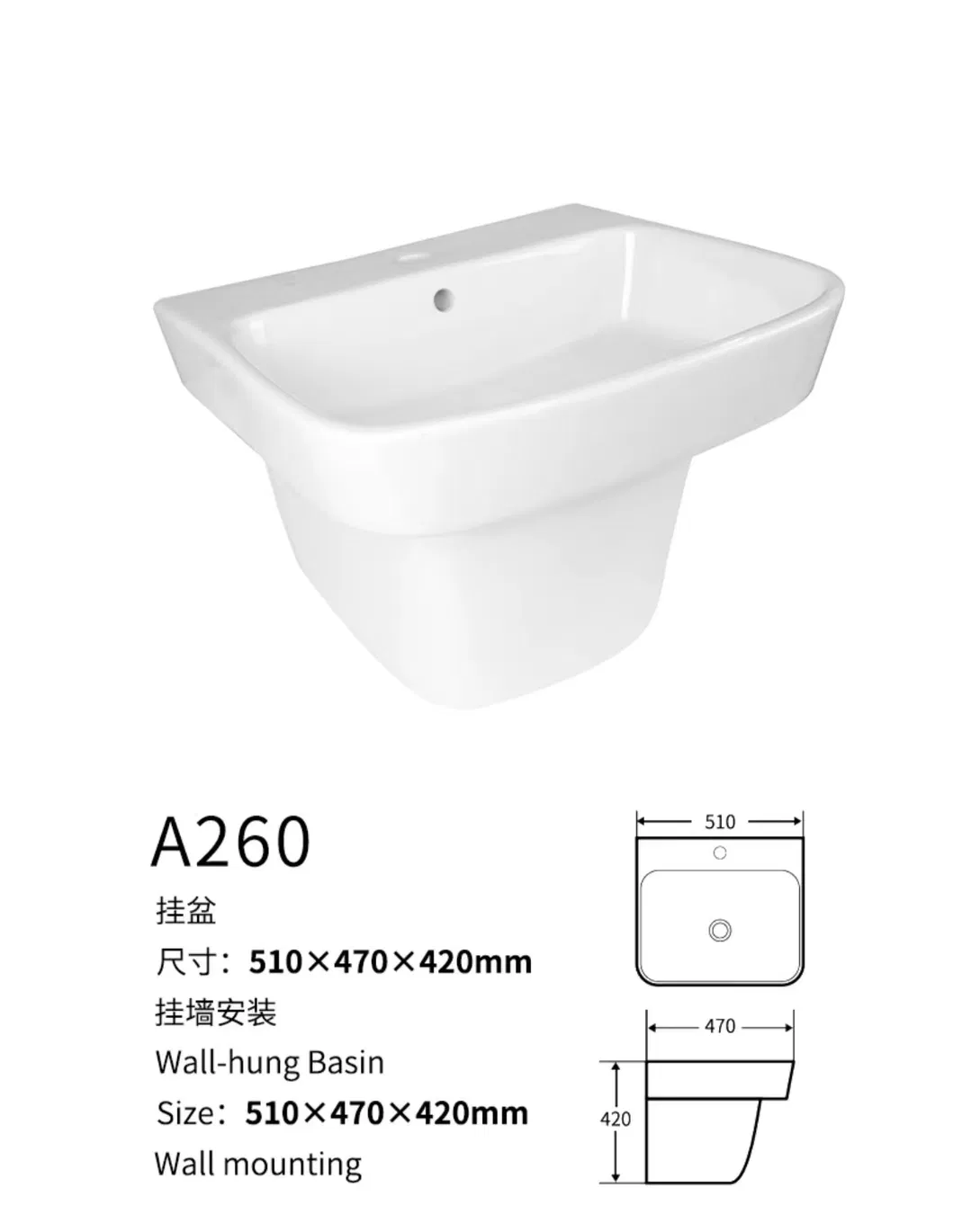 Chaozhou Factory Direct Sale Ceramic Wash Basin Table Top Basin