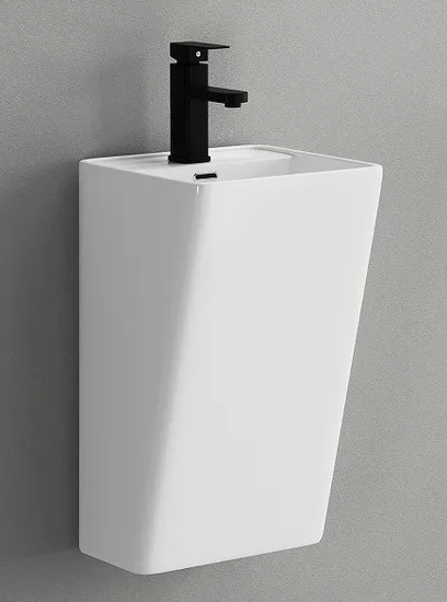 Excellent Hot-Water Resistance Bathroom Basin Wall Hung Pedestal Basin