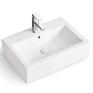 Bathroom Wall Hung Toilet Basin White Color with Art Wash Basin