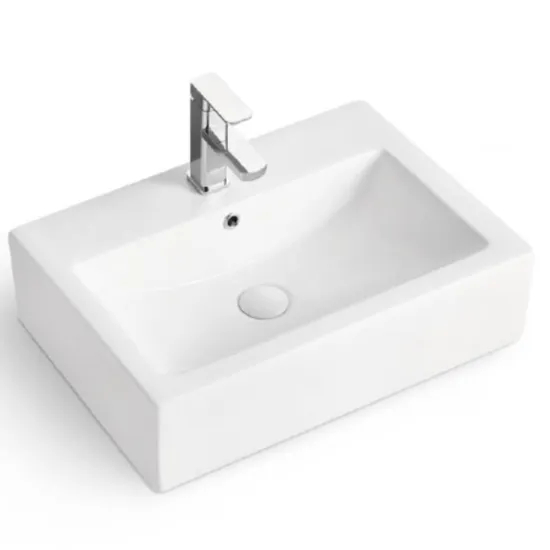 Bathroom Wall Hung Toilet Basin White Color with Art Wash Basin