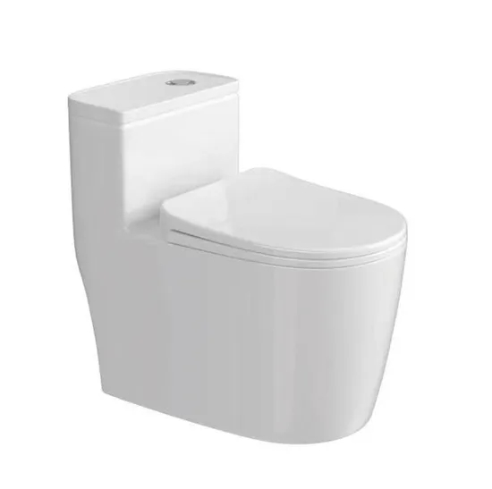 Water Closet Bathroom White Ceramic Square Wc Siphonic One Piece Toilet