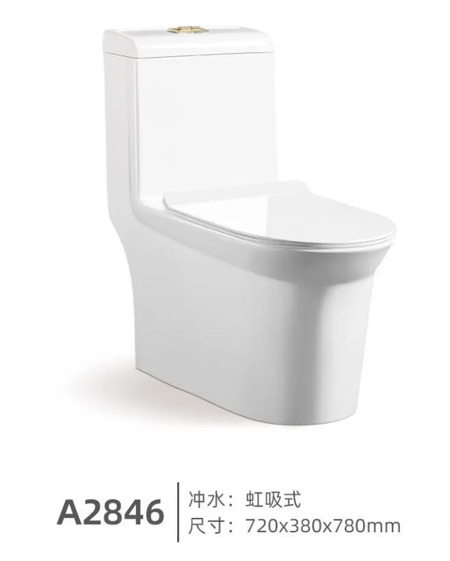 Bathroom Ceramic Washdown One Piece Wc P-Trap/S-Trap Toilet