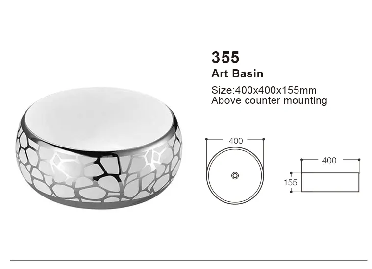 Ceramic Sink Multi-Color Art Basin Table Top Hand Wash Basin