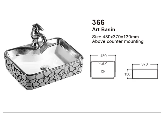 Ceramic Sink Multi-Color Art Basin Table Top Hand Wash Basin