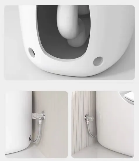 Nice Design Sanitary Ware Ceramic One Piece Toilet with Colored Line