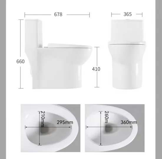 Hot Sale Ceramic Wc Commode Siphonic S-Trap One Piece Toilet