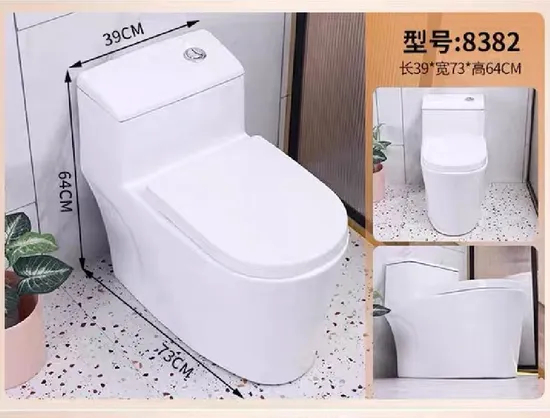 Siphonic Flush Toilet Ceramic Bathroom One Piece Toilet