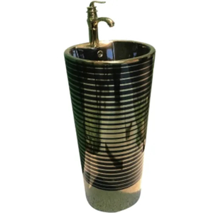 Pedestal Wash Basin Sanitary Ware Sink Ceramic Basin