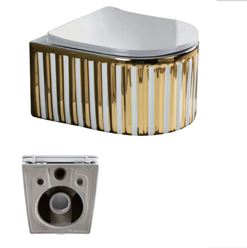 Color Popular Wc Ceramica Wall Hung Mounted Toilet