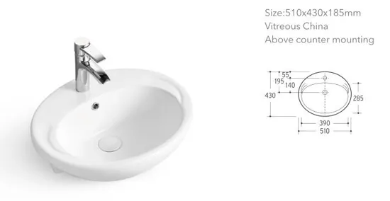 Bathroom Sinks Solid Surface Stone White Color Sanitary Wares Vanity Wash Basin