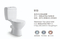 Bathroom Ceramic Washdwon Flush Two Piece Wc Toilet with P-Trap Colorful Toilet