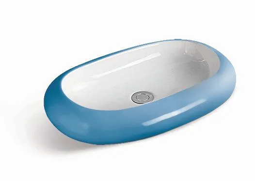 Top Rectangle Washbasin Ceramic Hand Electroplating Art Basin