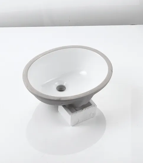 China Wholesale Polished Rectangular Porcelain White Bathroom Mount Sink