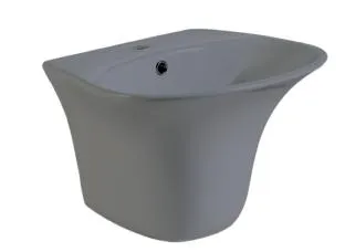 Pedestal Modern Ceramic Sink Floor Standing Bathroom Ceramic Wash Basin