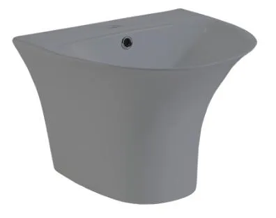 Popular Design Sanitaryware Ceramic Wall-Hung Half Pedestal Basin