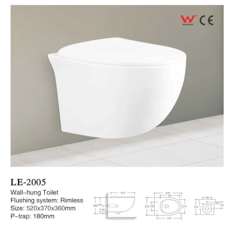 Sanitary Ware Bathroom Water Closet Ceramic Wc Wall Hung Toilet From Chaozhou