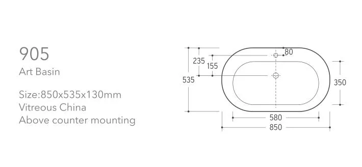 Wholesale Above Counter Bathroom Wall Hung Sink Art Wash Basin
