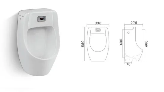High Quality Gravity Cleaning Bathroom White Ceramic Wall Hung Men Urinal